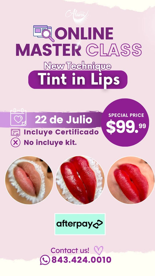 Online tint in lips